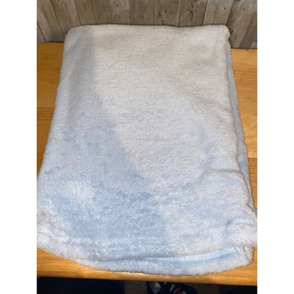 Baby Starters Blue Bless Our Baby Blanket Nursery Swaddle 29” X 26” Angel Bear - Picture 8 of 8